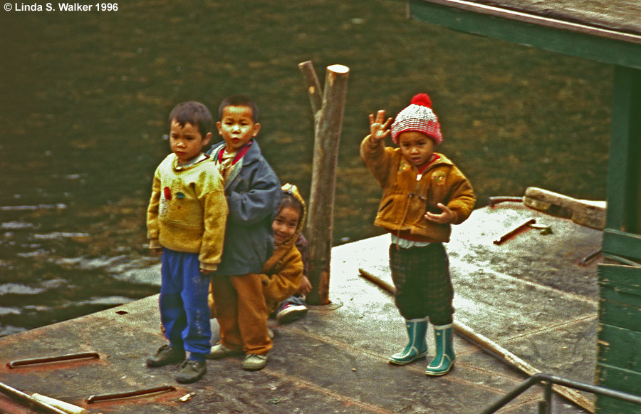 Boat Children, Li River, China