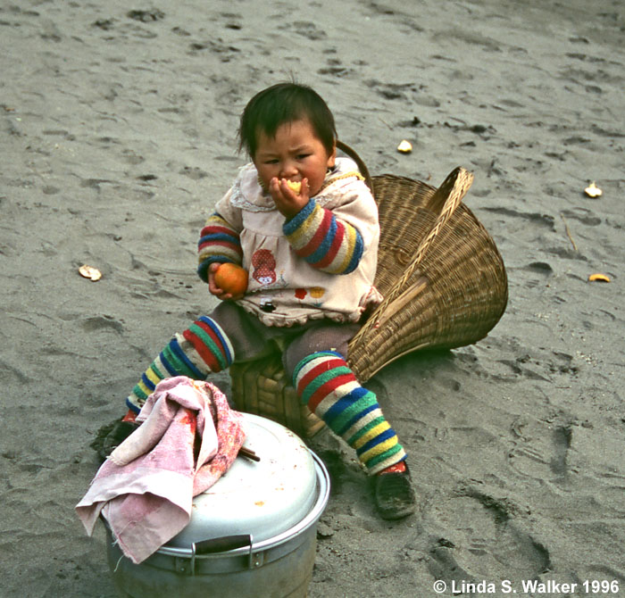 Child on the Beach, Shengdong River, China