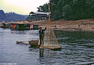 Fisherman with trap