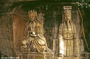 Two statues, Dazu, China