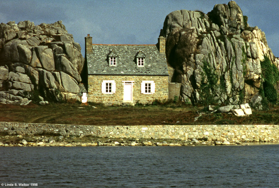House in the rocks, Le Gouffre, Brittainy, France 