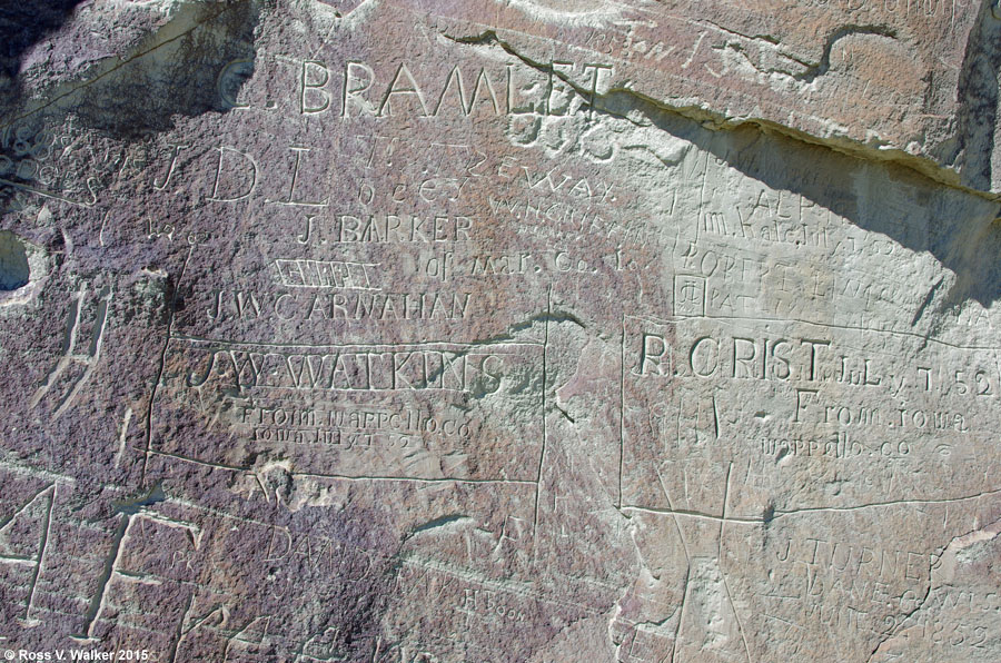 1852 Inscriptions, Names Hill, Wyoming