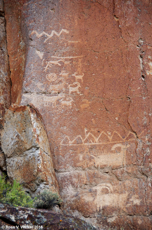 Petroglyph panels - Fremont Indian State Park, Utah, Parade of Rock Art trail