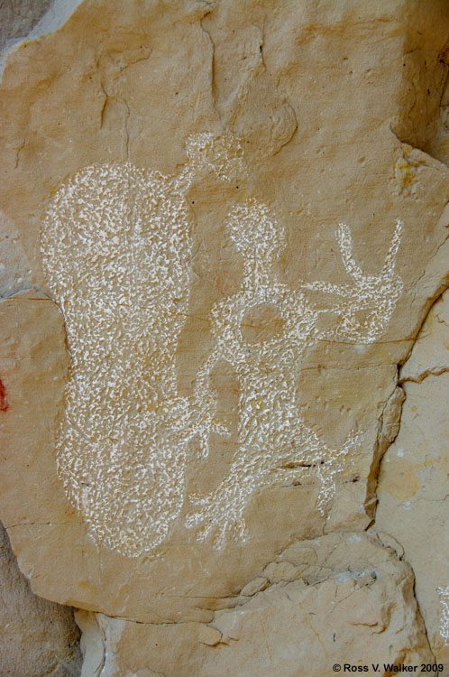 Petroglyphs under an overhang off Colorado 64 near Dinosaur, Colorado