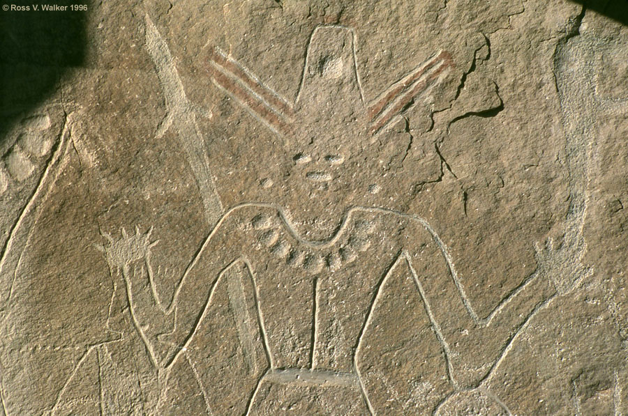 Anthropomorph petroglyph / pictograph - McConkie Ranch near Vernal, Utah