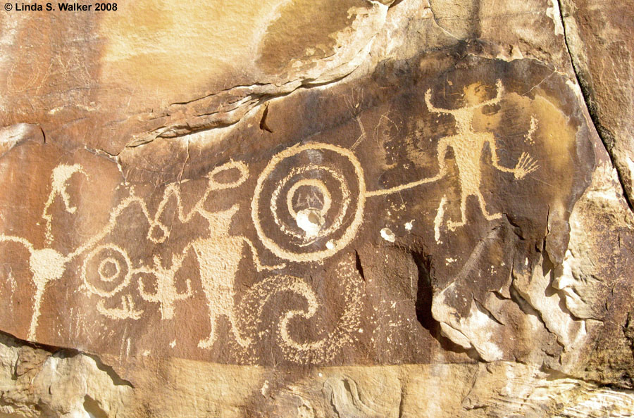 Petroglyphs of mystical figures at McKee Springs, Dinosaur National Monument, Utah