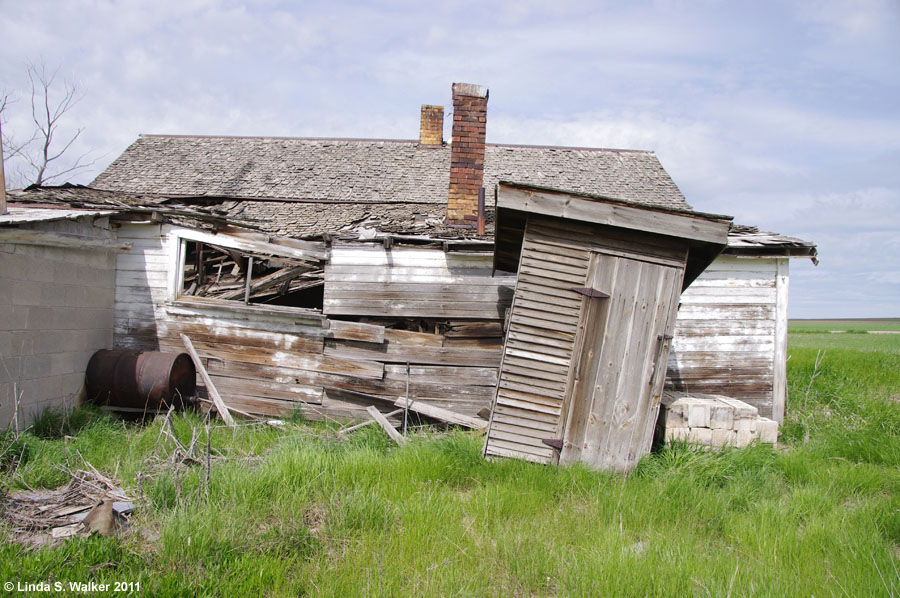 Abandoned house in Meadowville ghost town, Idaho