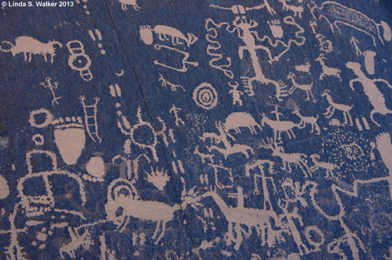 Newspaper Rock petroglyphs, Utah, detail