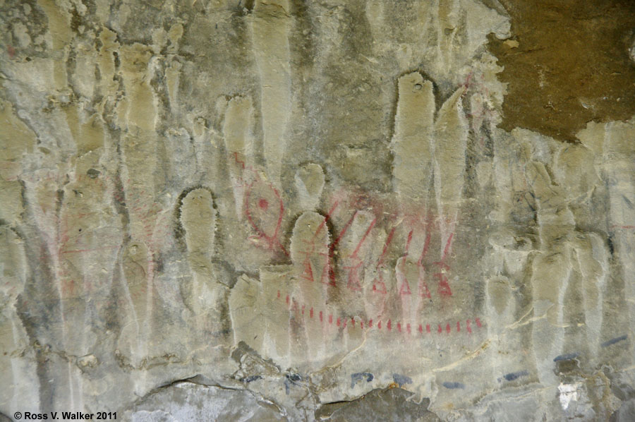 Pictographs at Pictograph Cave State Park, Montana