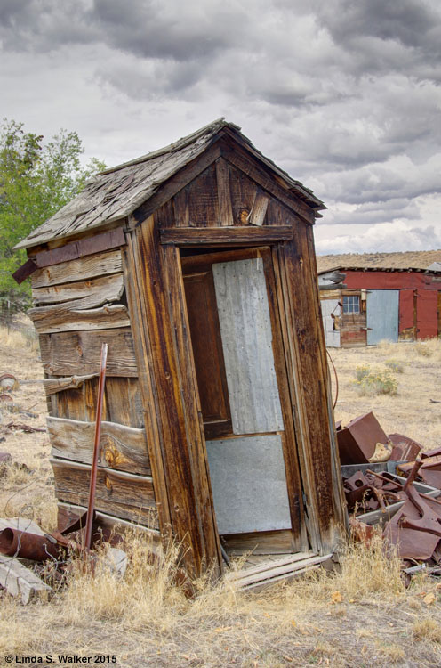Outhouse, semi-ghost town of Tuscarora, Nevada.