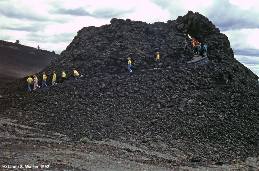 Hikers on Lava, Craters of the Moon National Monument, Idaho