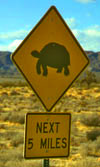 Desert tortoise crossing sign
