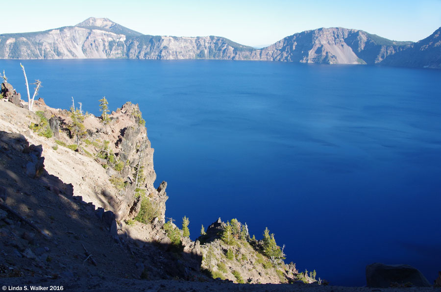 Afternoon light on the crater rim at Crater Lake, Oregon