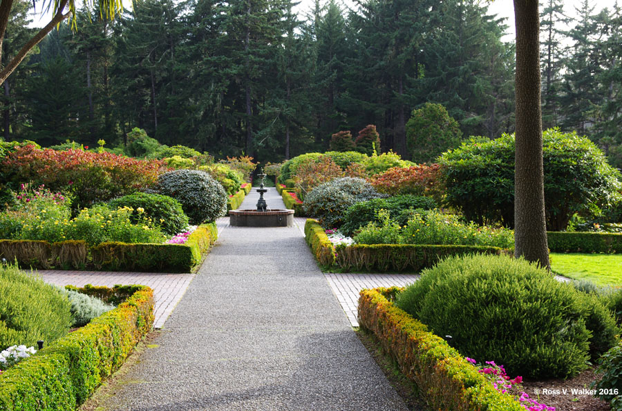 Beautiful garden at Shore Acres State Park, Oregon