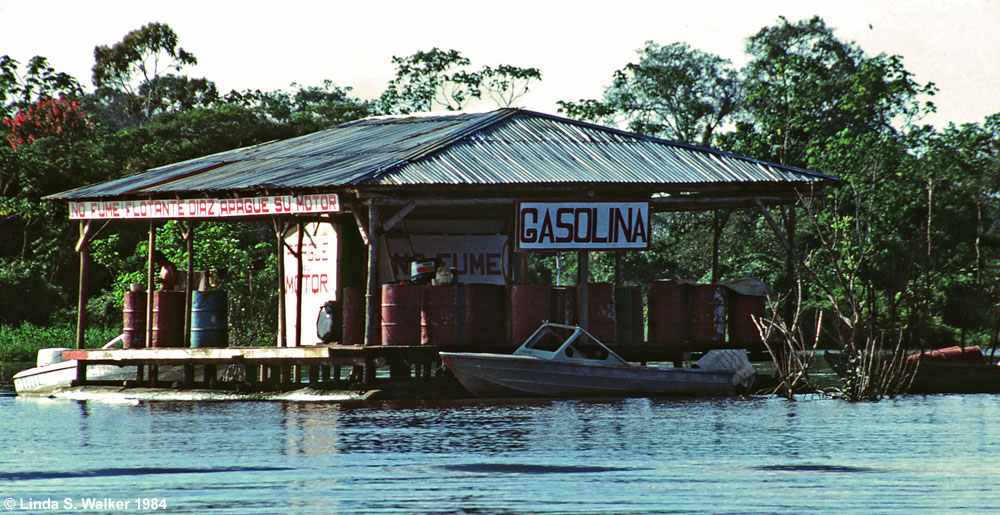 Gas station, Amazon River, Peru