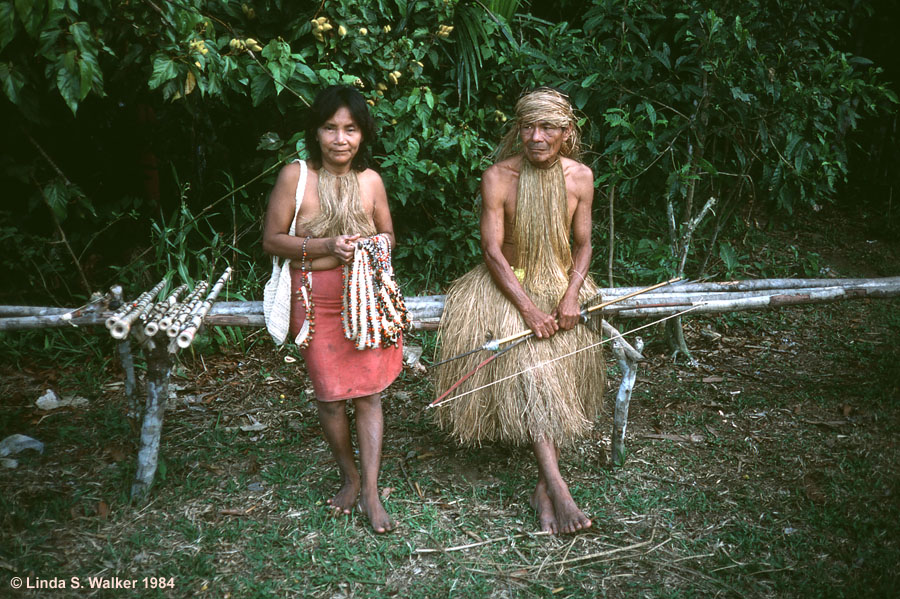Bora Indian chief and his wife, Amazon jungle, Peru