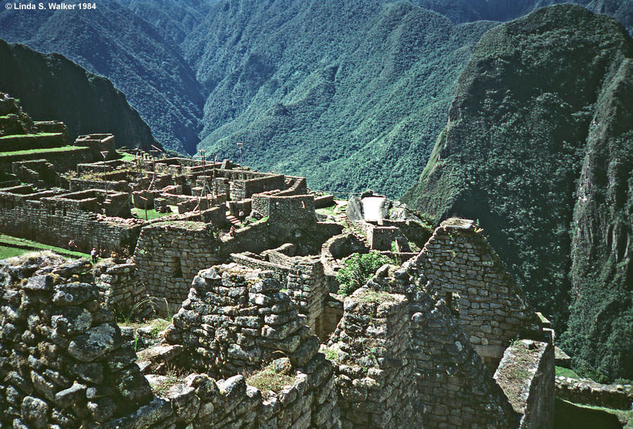 Stone ruins, Machupicchu, Peru
