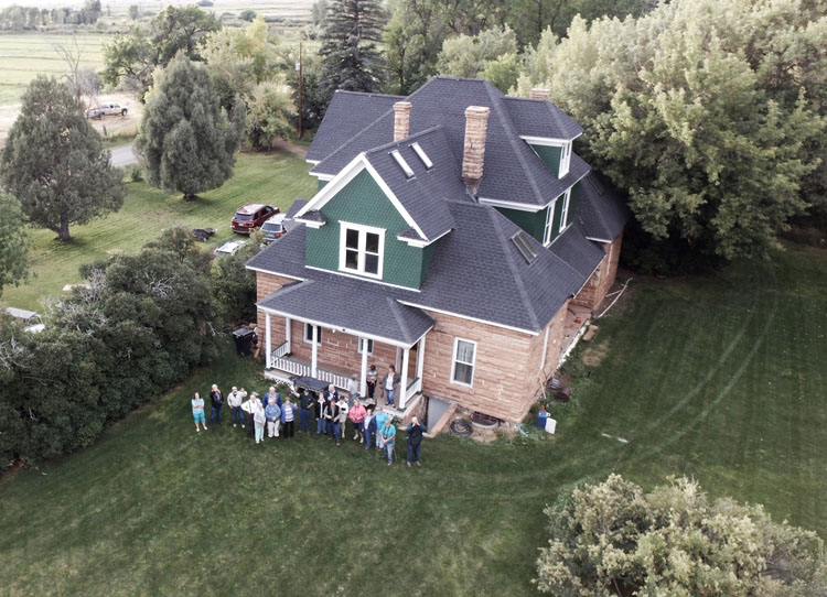 The Sharp Shooters meeting, drone photography, at the Ream mansion