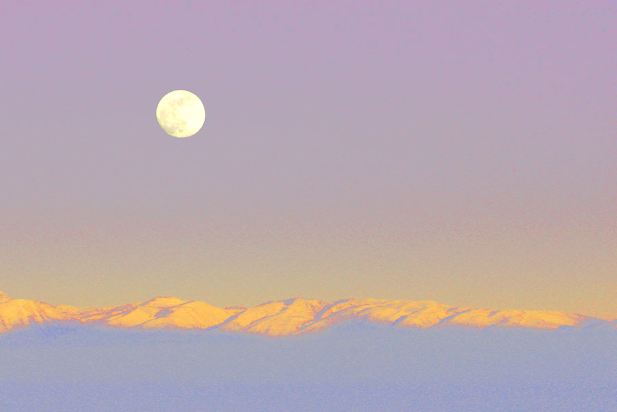 Moonrise over Bear Lake County
