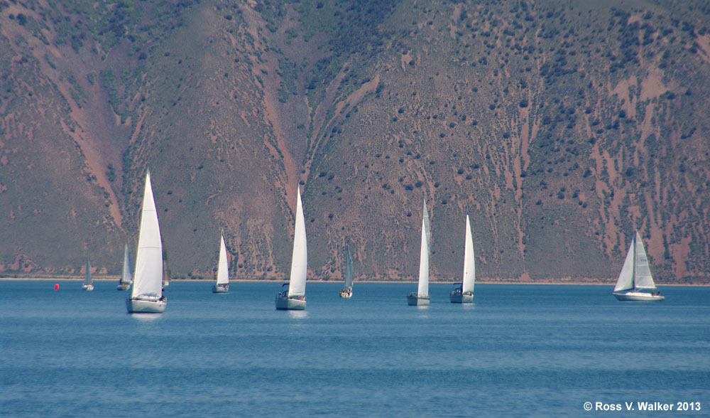 Sailboats on Bear Lake from Garden City Marina, Utah