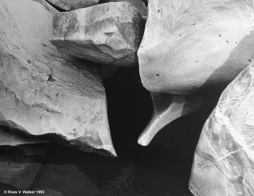 Natural Rock Sculpture, South Fork of Yuba River,