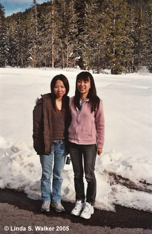 Eri and Chisato in snow