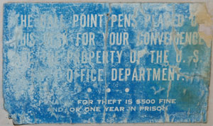 Post Office theft sign