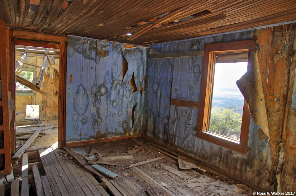 An abandoned house at Monarch Mine, high on Spruce Mountain, Nevada