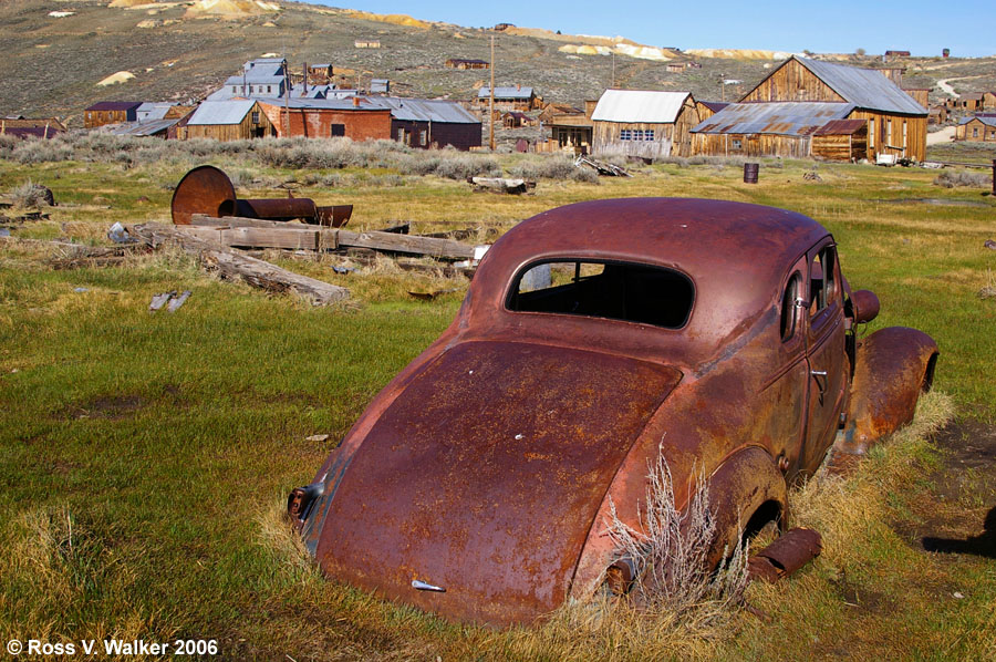 Rusty coupe at Bodie, California