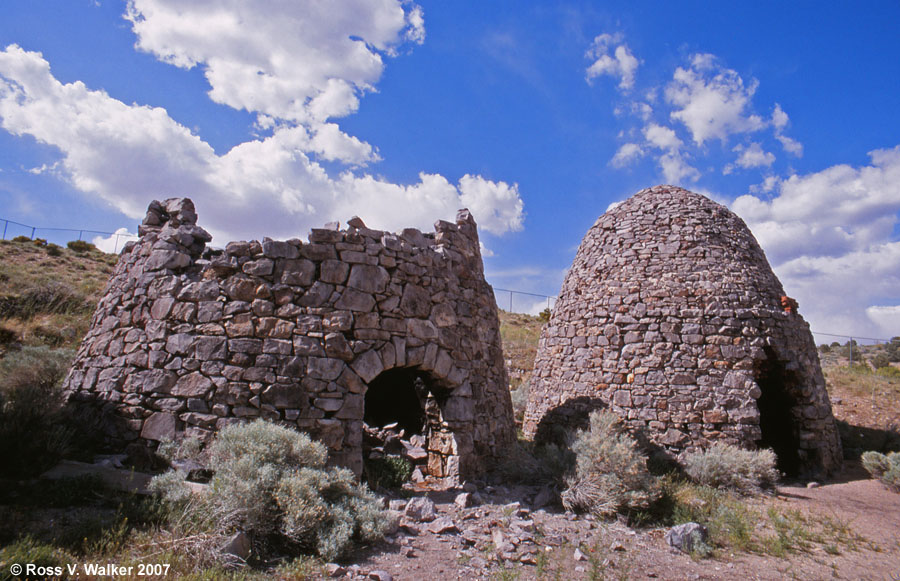 Two of the five charcoal kilns in Frisco, Utah
