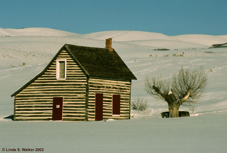 Denmark Jensen cabin closed up for winter, Chesterfield, Idaho