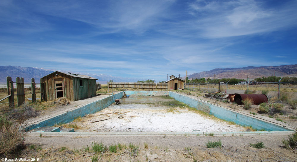 Abandoned municipal swimming pool at Keeler, California