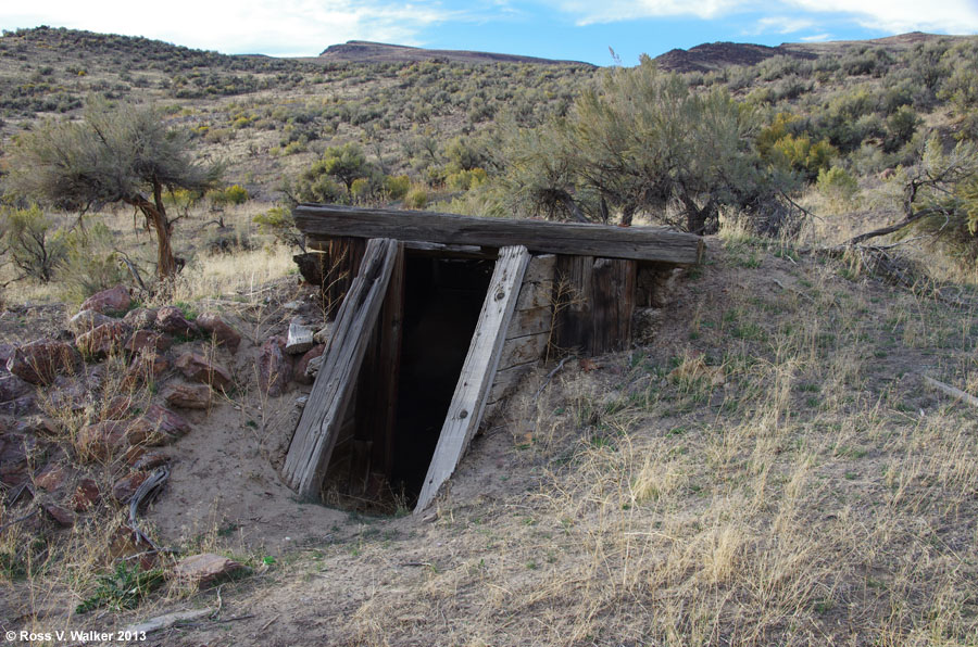 Dugouts, cellars, a few foundations, and a cemetery are all of Palisade, Nevada
