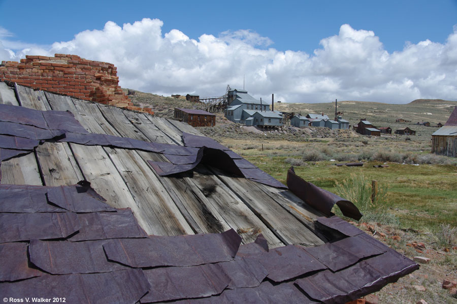 Tin can roof and the Standard Mill, Bodie, California