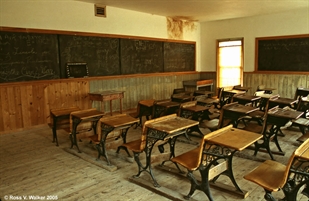 Bannack schoolroom