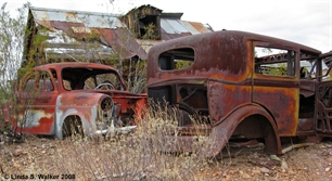 Old cars, Vulture City, Arizona