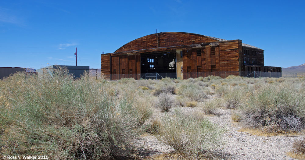 One of three hangers that remain at the old Tonopah Air Force Base, Nevada