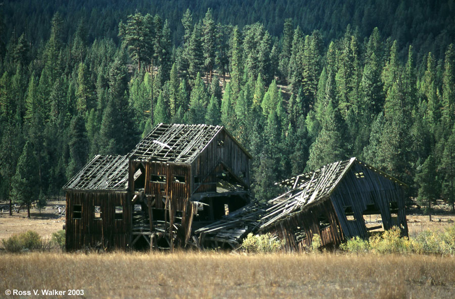 The sawmill at Whitney, Oregon supplied lumber for gold mines