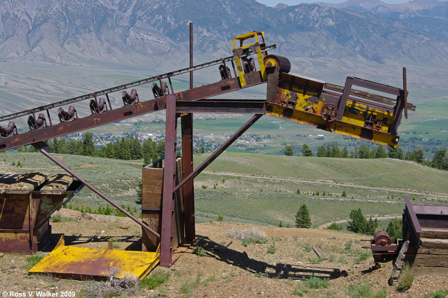 Conveyor at the Darlington Mine, White Knob Mountain, Idaho