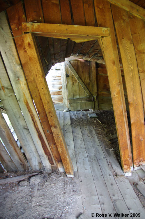 House interior at Taylor sawmill, White Knob Mountain, Idaho