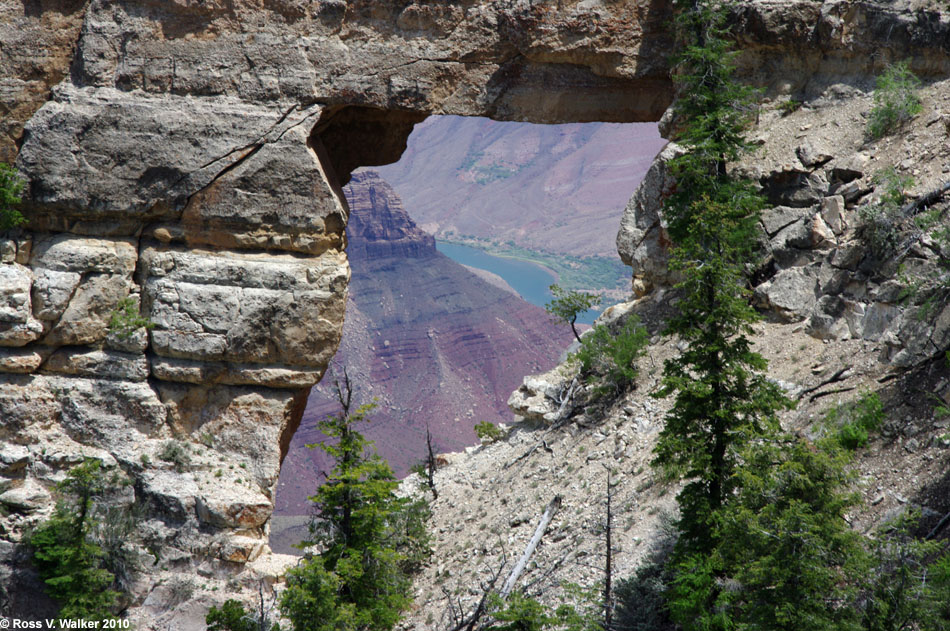 Angel's Window and Colorado River, north rim of the Grand Canyon, Arizona