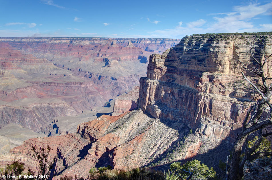 Canyon wall at Hermit's Rest, south rim, Grand Canyon, Arizona