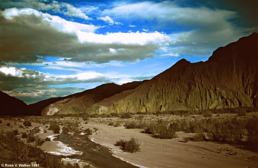 Nature's spotlight on Afton Canyon, Mojave Desert,  California  