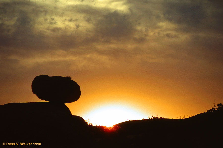 Balanced Rock, Sunrise, Granite Mountains, Mojave National Preserve, California