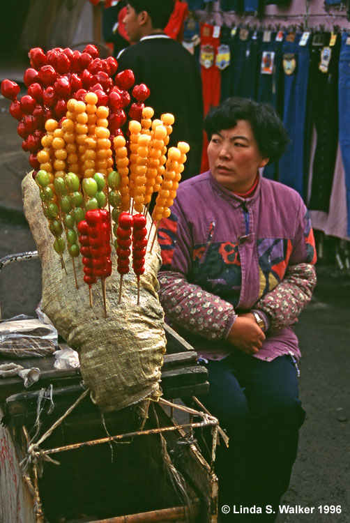 Selling Candied Chestnuts, X'ian, China