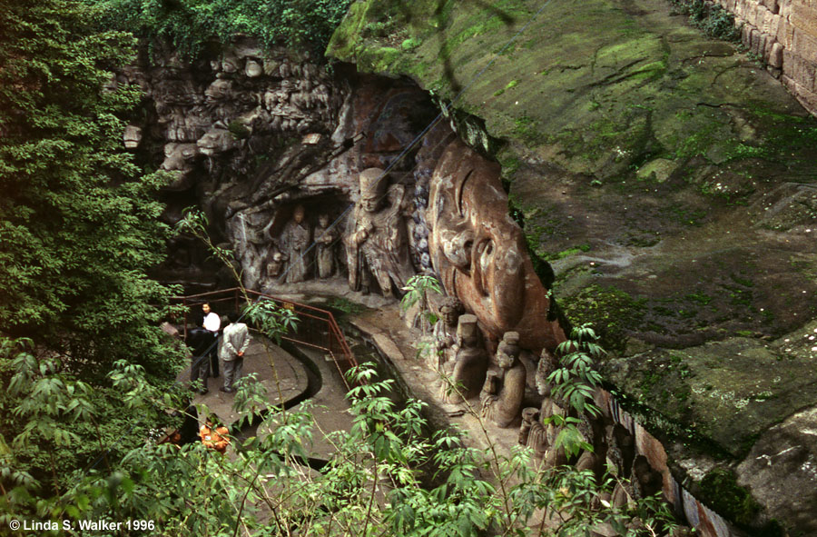 Looking Down on the Reclining Buddha, Dazu, China