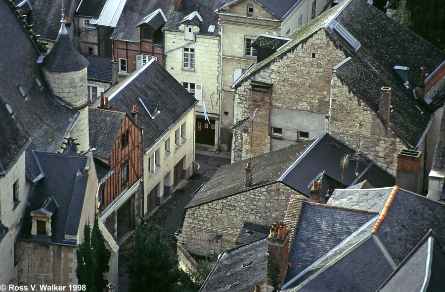 Narrow streets, Chinon, Loire Valley, France