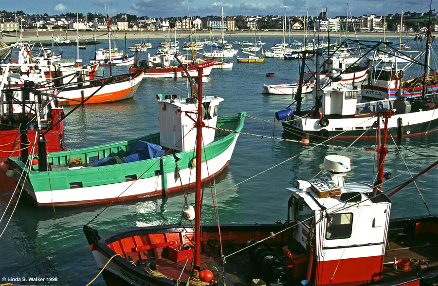 Colorful harbor, Erquy, Brittainy, France