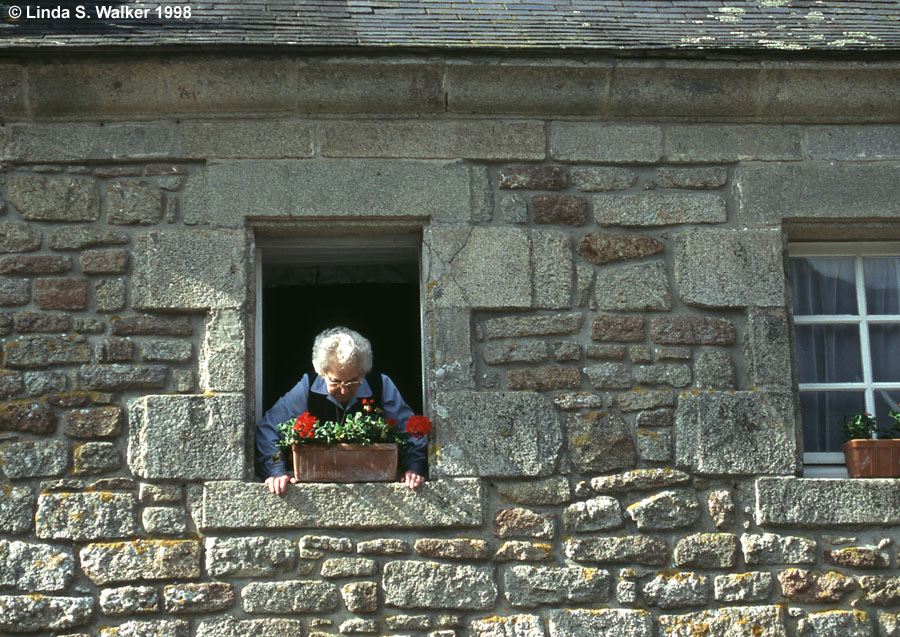 The Lady in the Window, Locronan, Brittainy, France