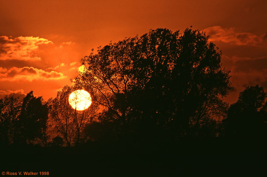 Sunset along the Loire River, France